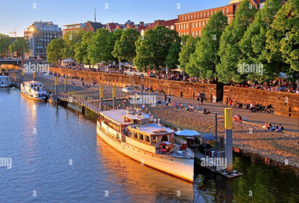 Promenade Schlachte in Bremen 