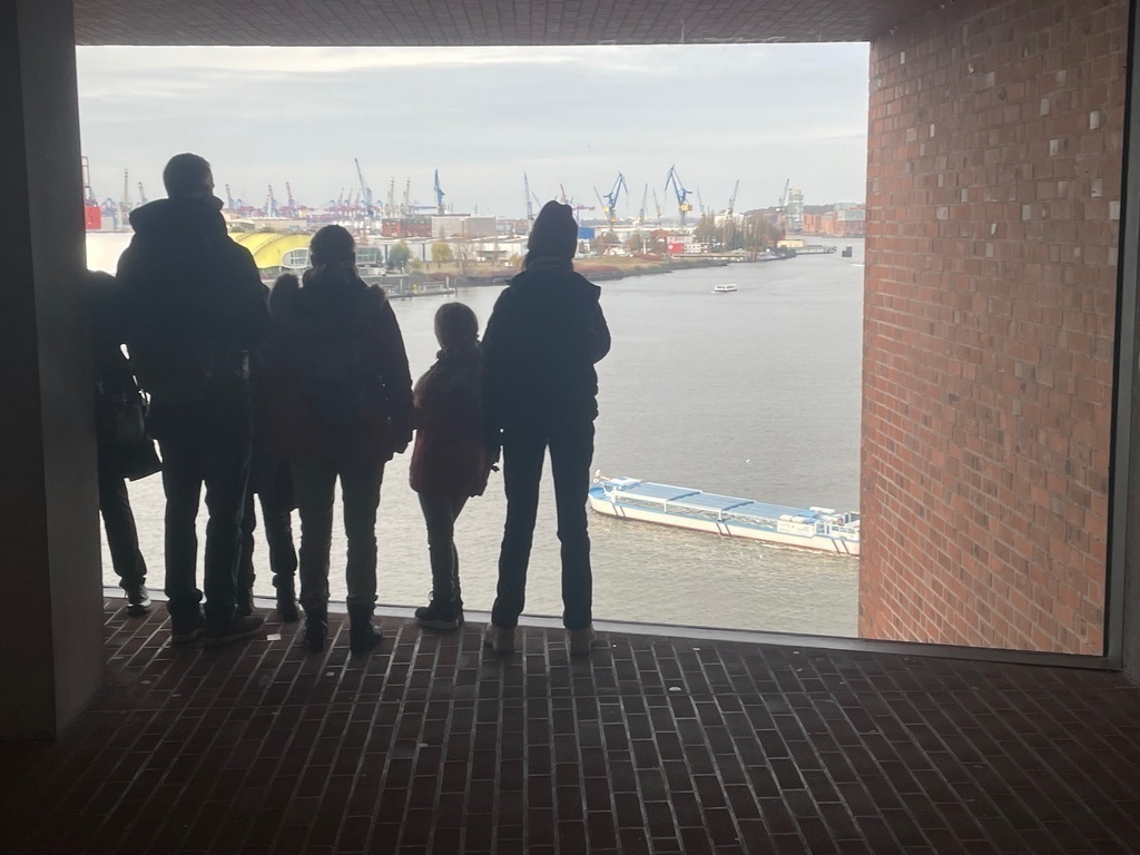 Blick auf die Elbe aus der Elbphilharmonie