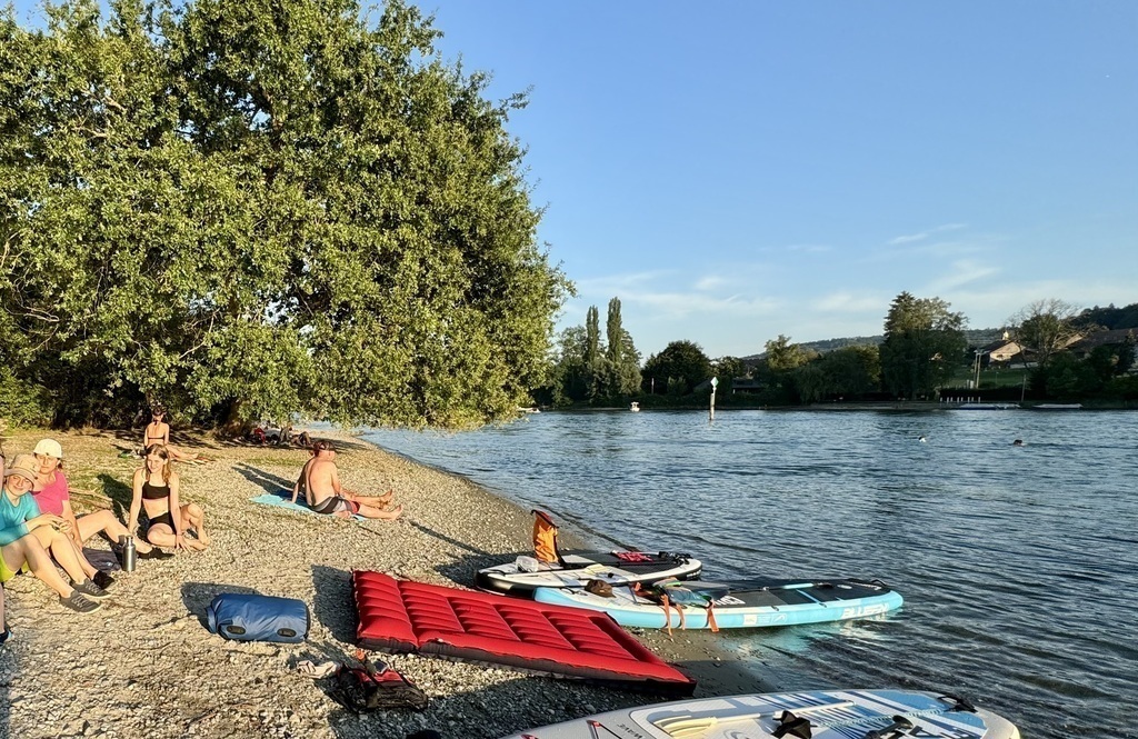 Our favourite river beach near Stein am Rhein
