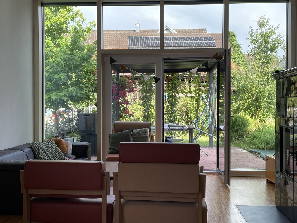 View from Living room into the Garden