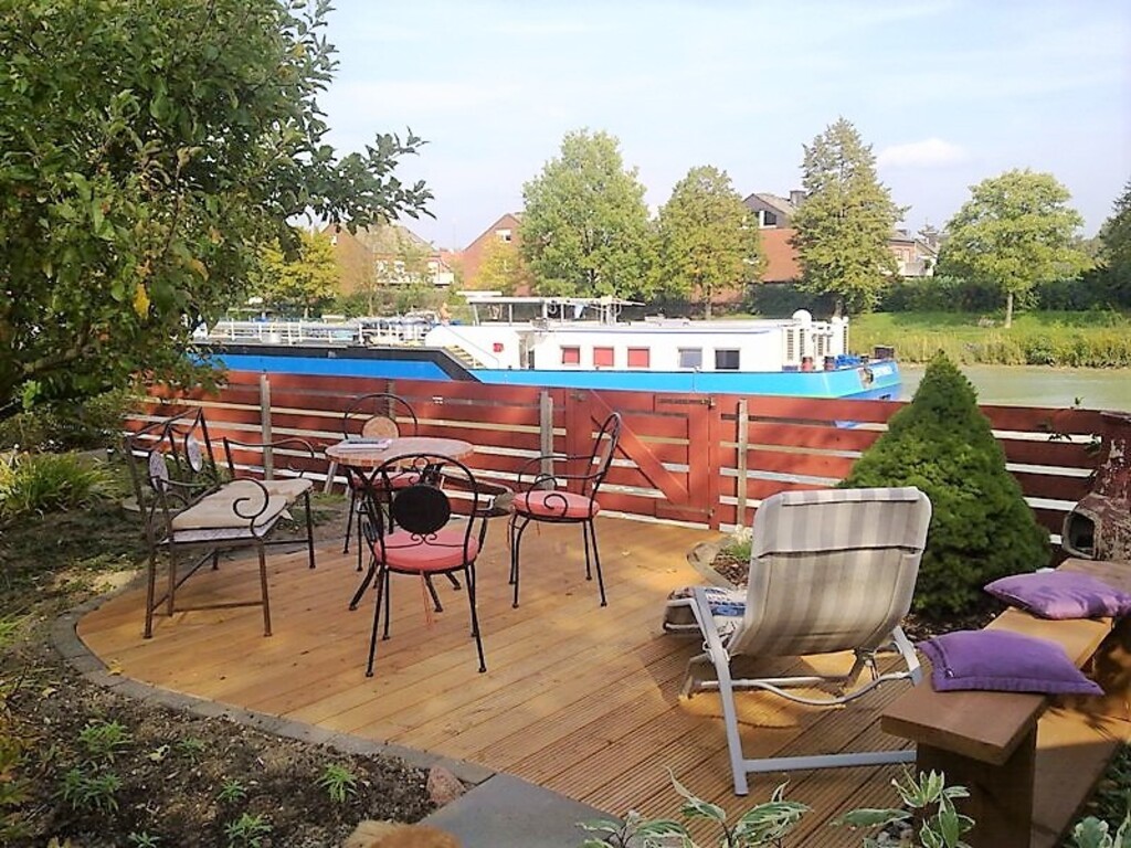 Patio by the canal