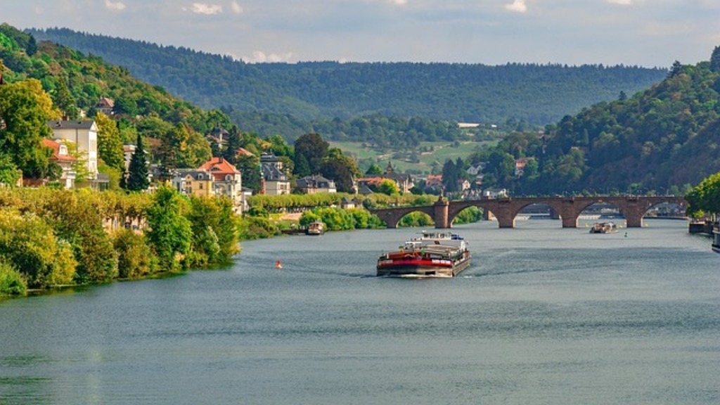 view from a boat trip at the Neckar