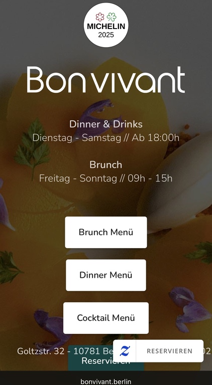 Michelin star restaurant 15min walk