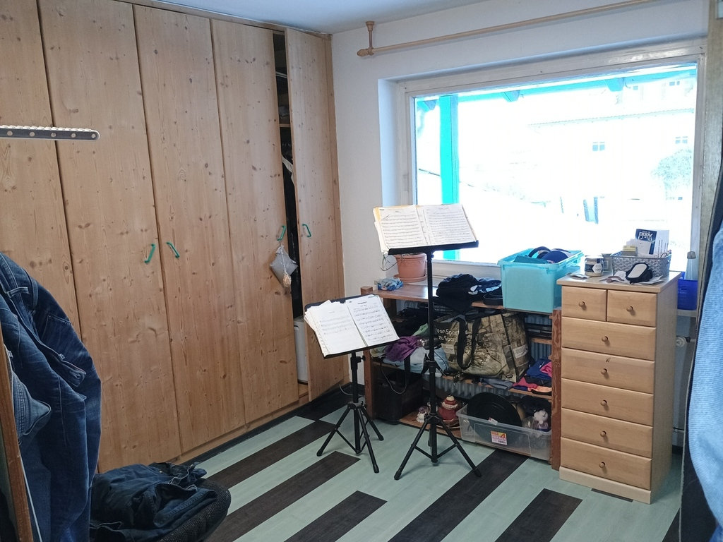 Room for drying clothes, musical exercises etc. etc.