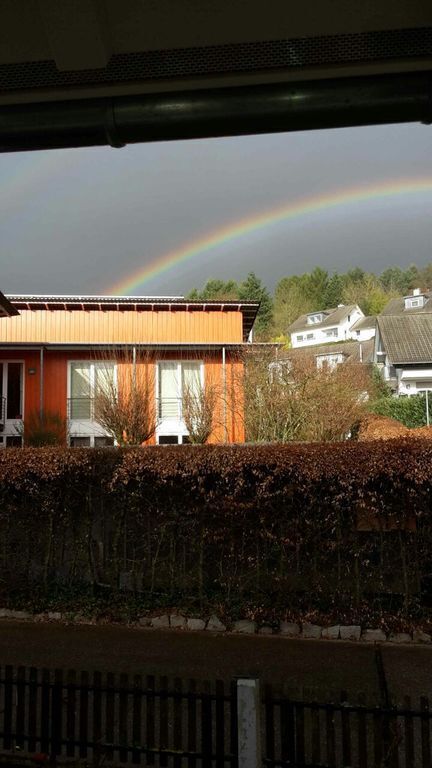 rainbow over our house