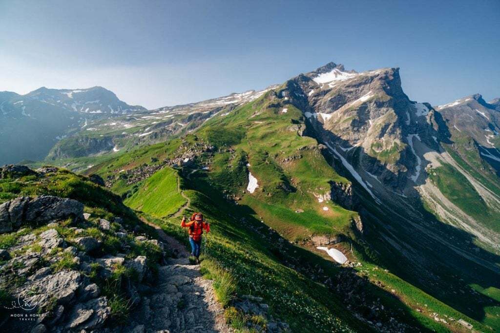Hiking in the alps
