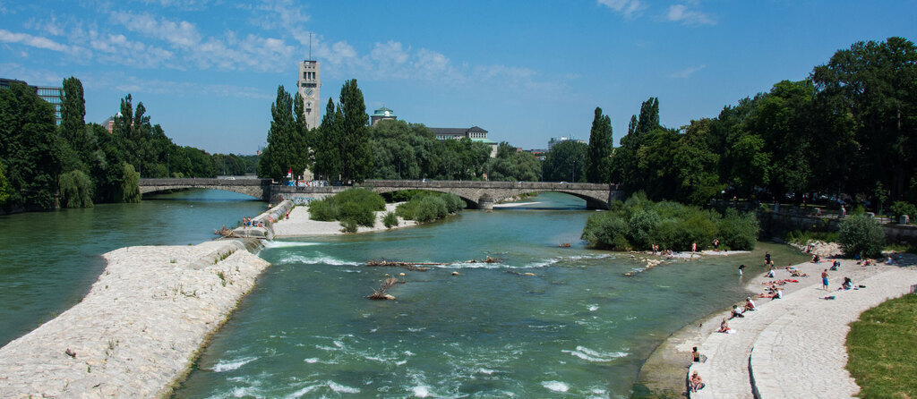 Munich - Isar and Deutsches Museum
