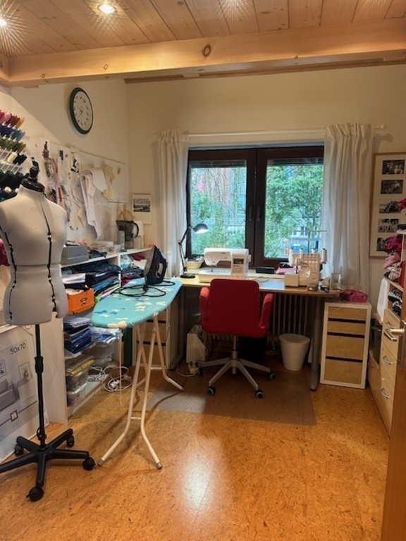 sewing room upstairs (bed in the gallery under the roof)