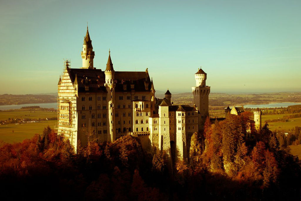 Neuschwanstein, world famous castle of King Ludwig II. 2,5h drive from Regensburg