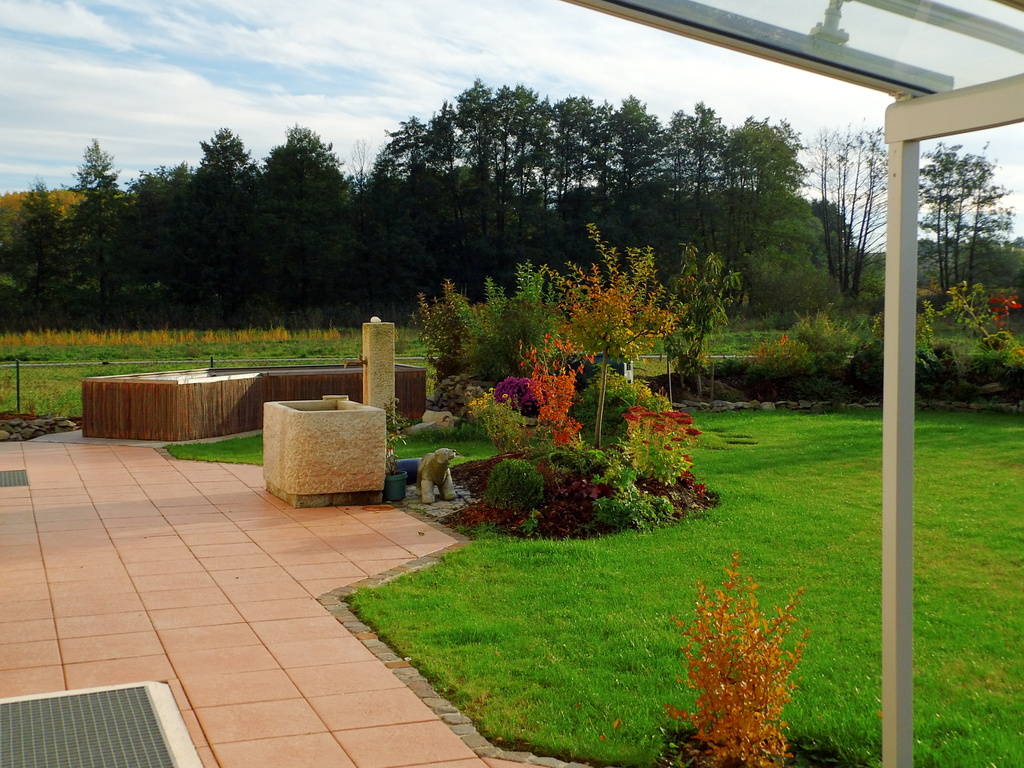 garden west side view to south in the end of summer