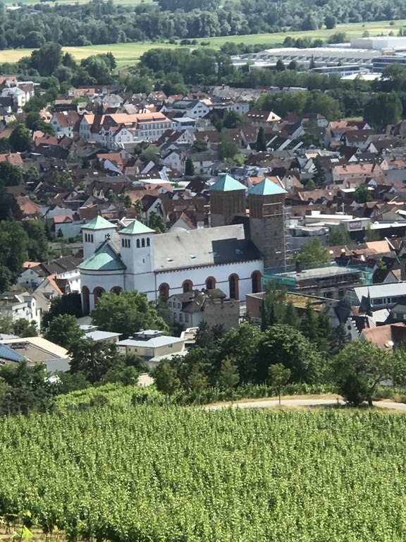 Blick auf Bensheim vom Kirchberghäuschen aus