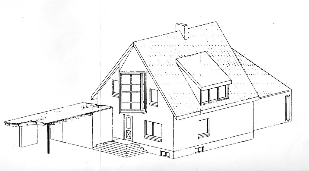 Haus Frontansicht,  house front view