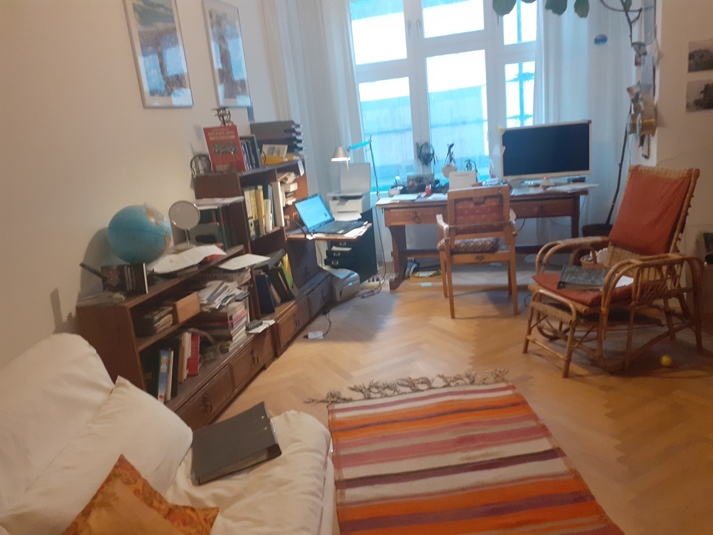 Herrenzimmer mit Klapp-Couch für eventuell 2 zusätzliche Schlafplätze