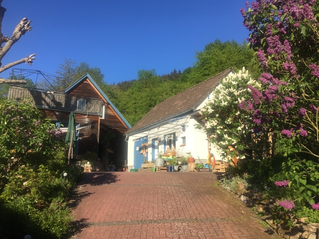 barn and wooden main house
