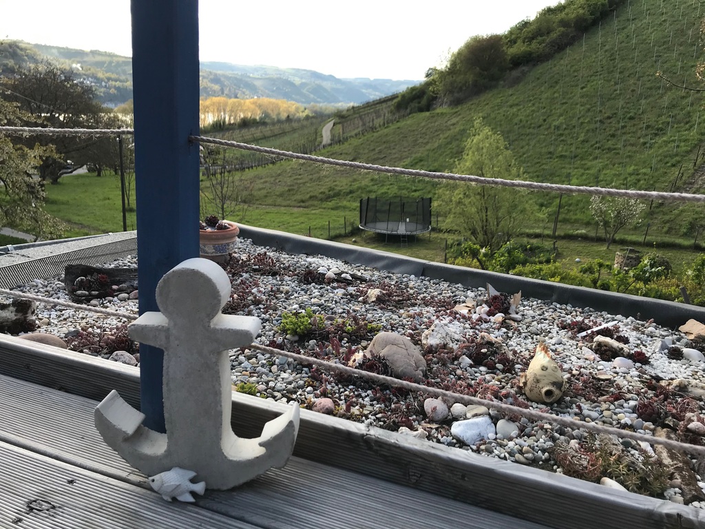 detail on the terrace with view to the Rhine