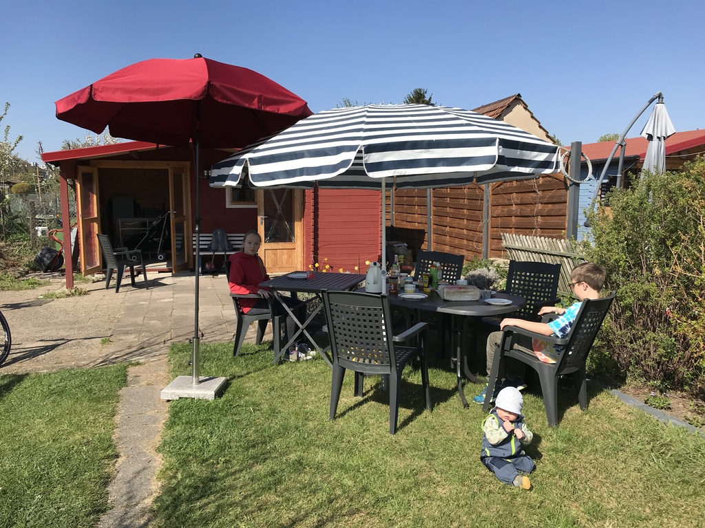 Breakfast at the allotment garden