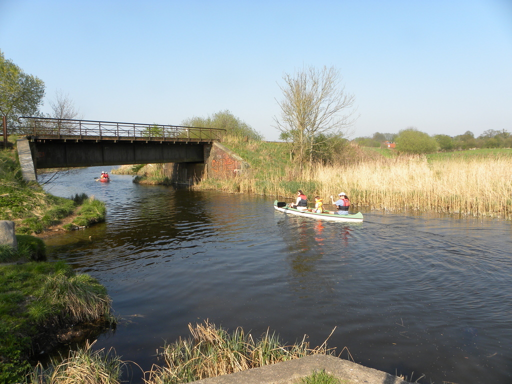 Paddeln in der Nähe auf der Eider/canoing on the river Eider nearby 