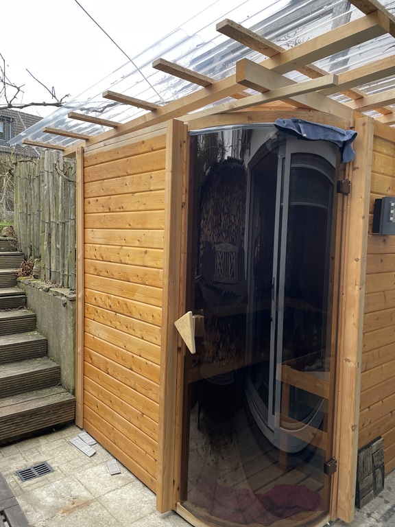 Our „garden hot steam bath“