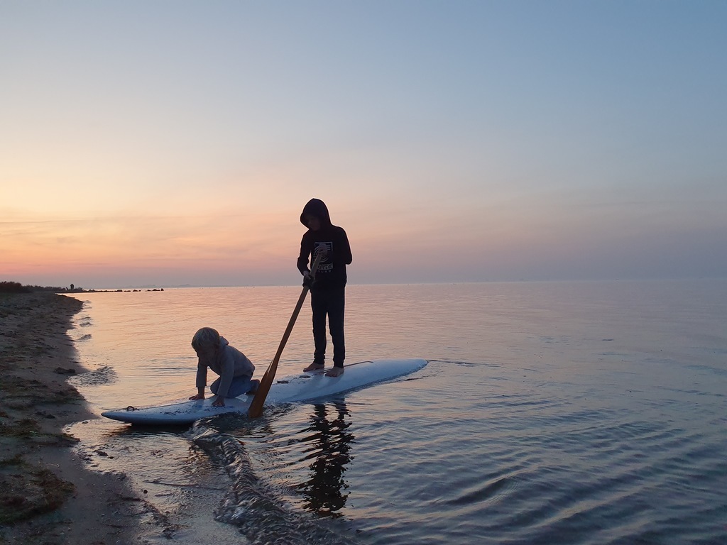 The Boys at the Baltic sea, 100 m from our mobile home 