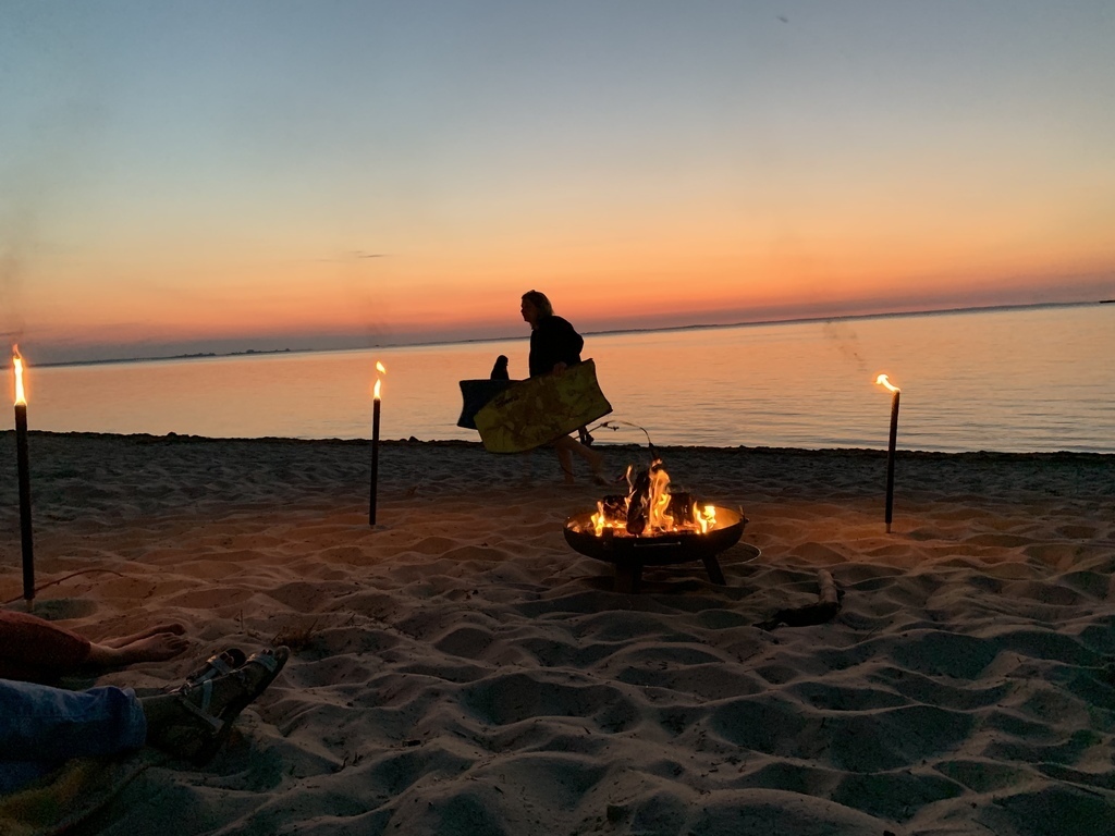 100 Meter from our mobile home: a quiet beach with perfect sunsets
