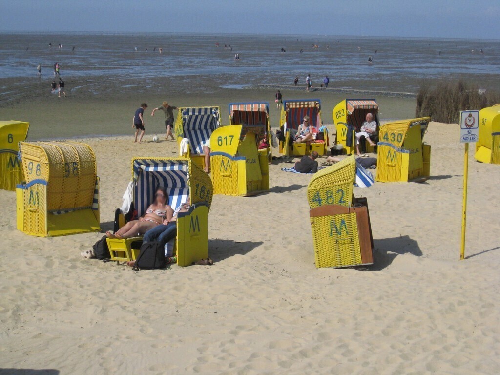 Beach at North Sea coast with wadden sea (1 hour)