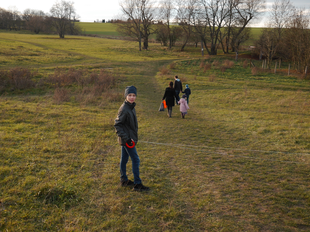 flying kites in the meadows close by our neighbourhood - the "Kirschbachtal" or "Cherry creek valley"