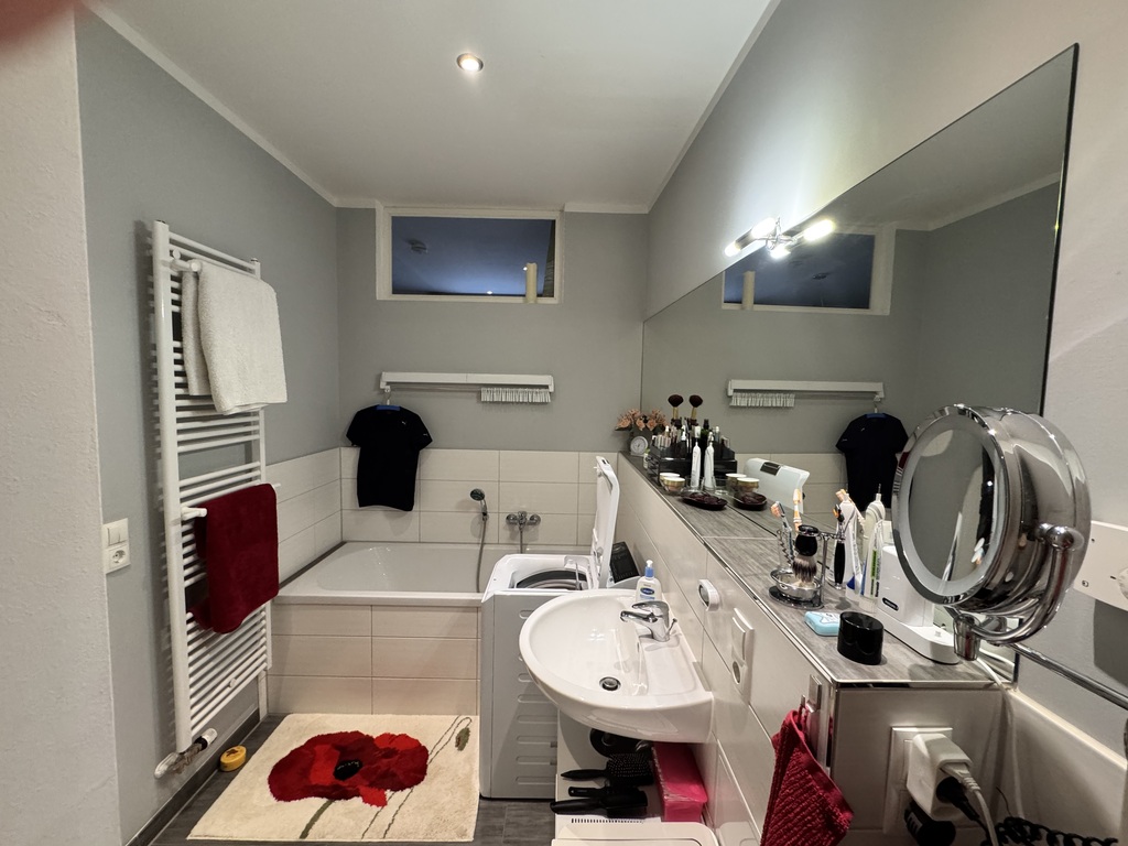 Bathroom with separated tub