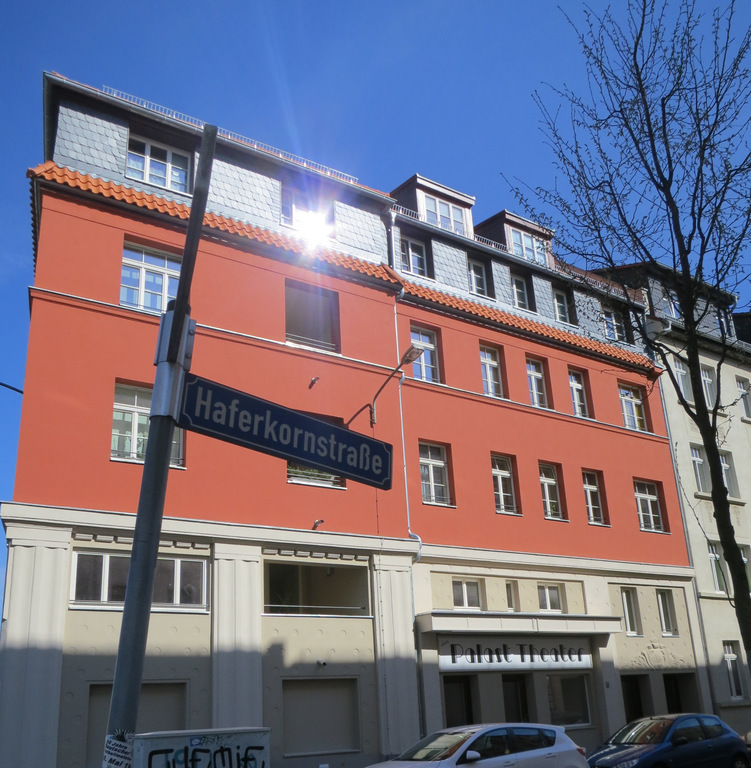 This is the new rebuilt old cinema - now here live 18 families