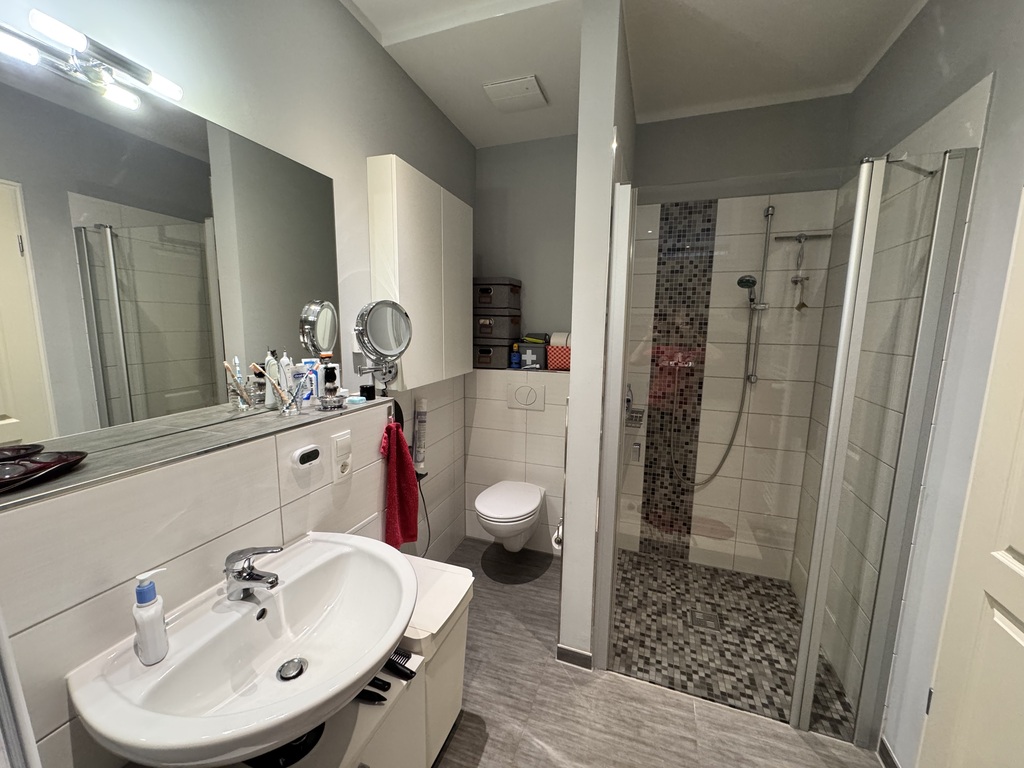 Bathroom with separated shower