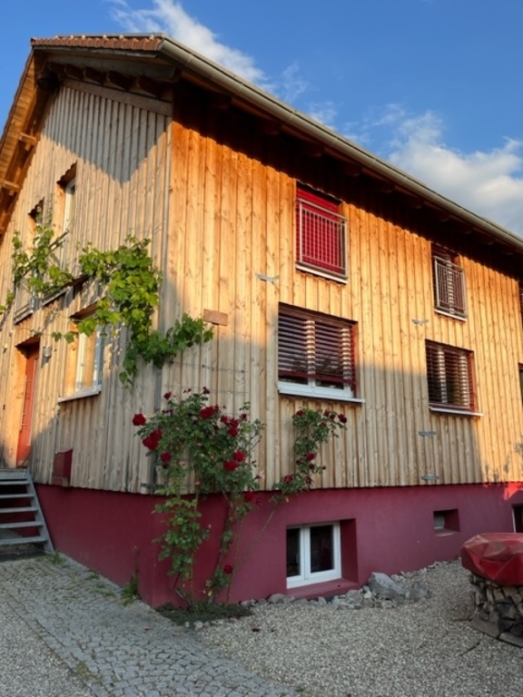 front view with firewood