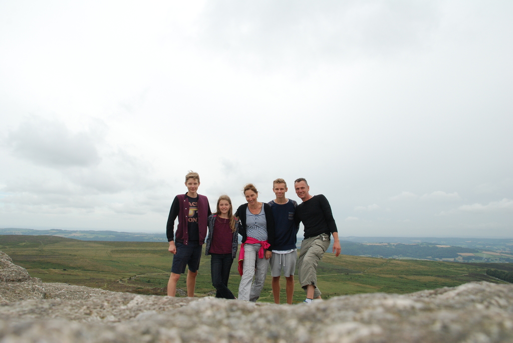 on Haytor Rocks in Dartmoor National Park, southern England 2015