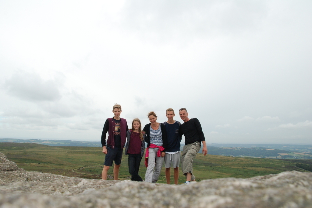 on Haytor Rocks in Dartmoor National Park, southern England 2015