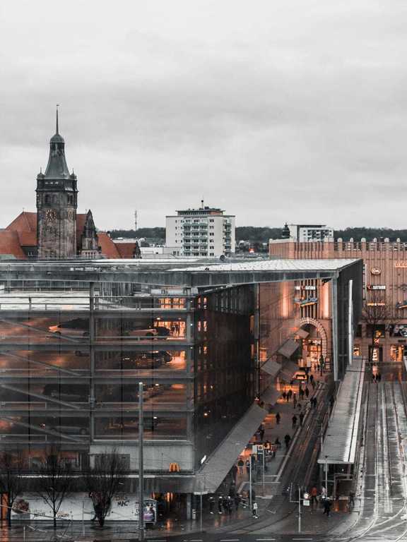 A glimpse of the city centre of Chemnitz
