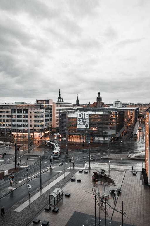 The center of Chemnitz, seen from above...