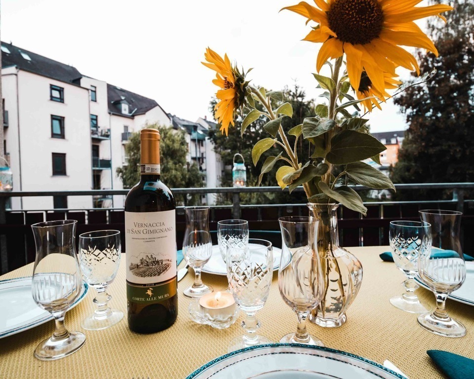 balcony on the first floor