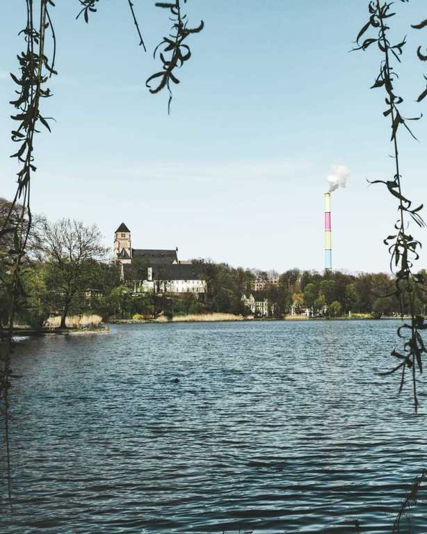 lake Chemnitz, one kilometer from our house, 12 minutes walk