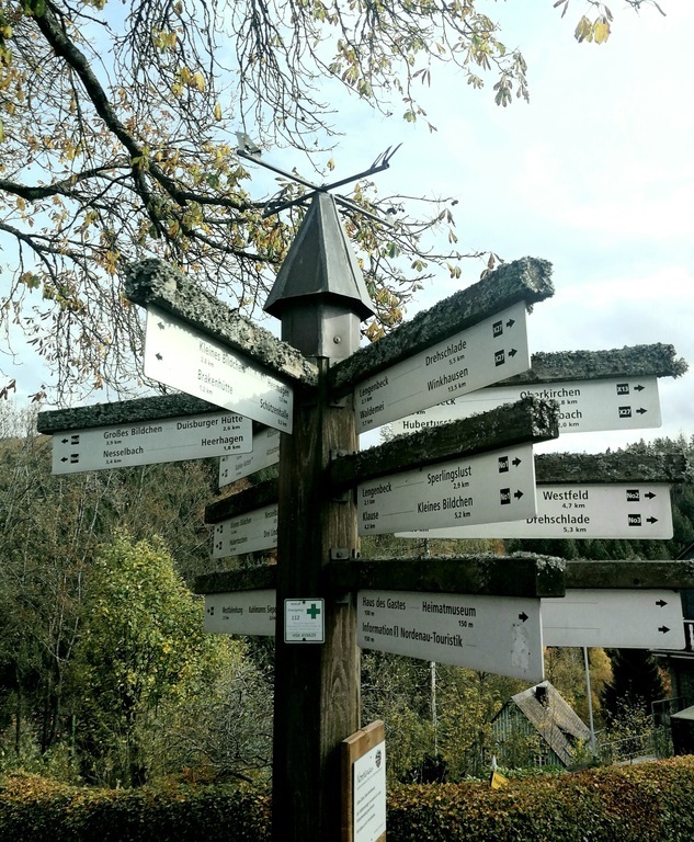 Hiking trail signs
