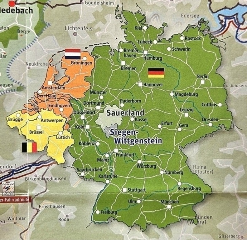 The location of Sauerland.