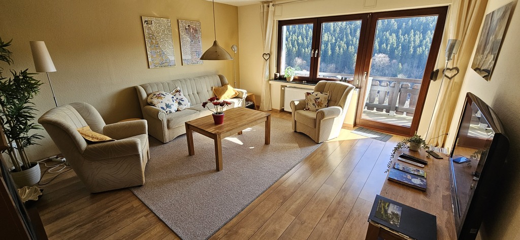 Living room with access  to balcony