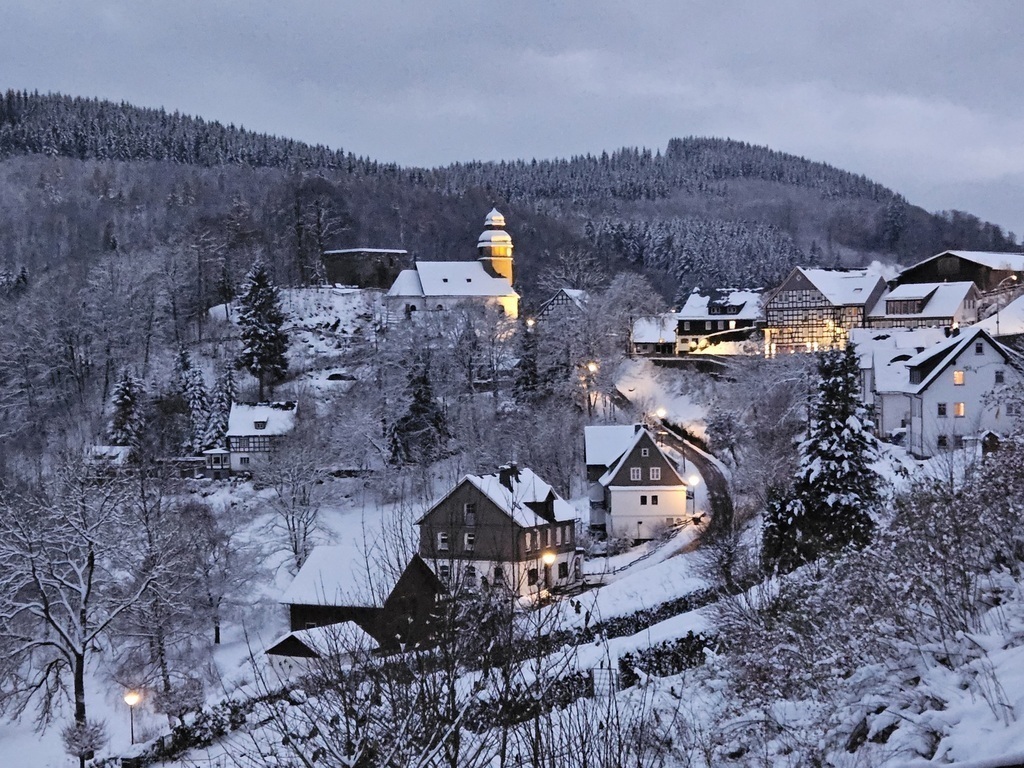 View from balcony  at Christmas