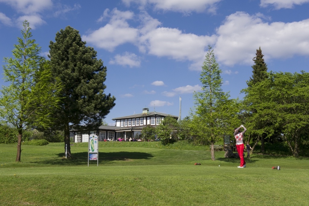The clubhouse at the golfcourse in Winkhausen