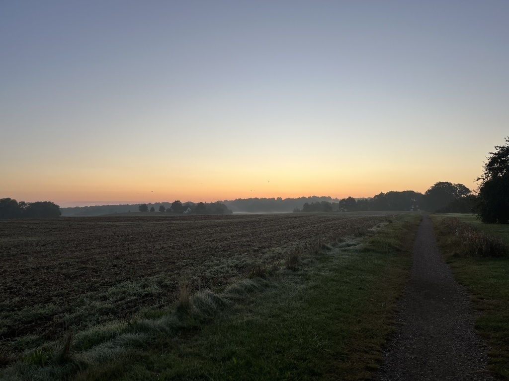 September morning sunrise outside our house