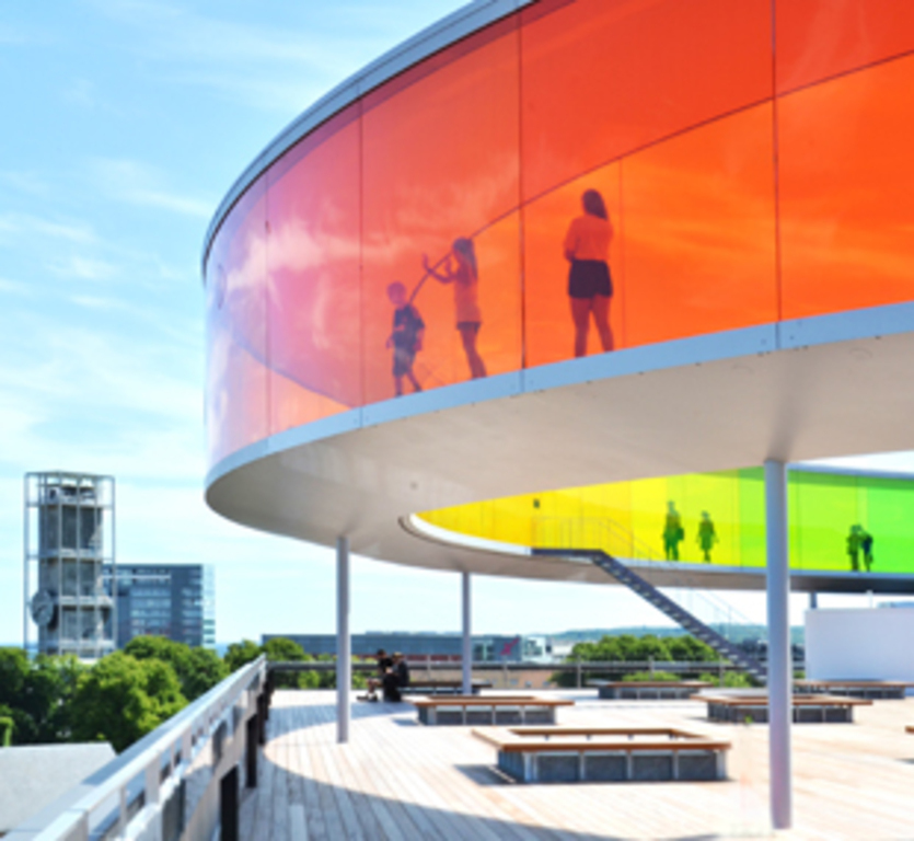 Aros (with the rainbow on top with a view of Aarhus) - 30 min. drive