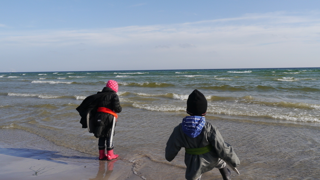 The beach in the fall