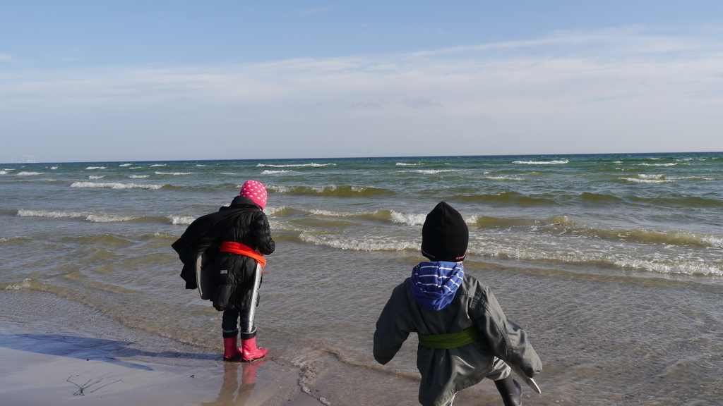 The beach in the fall