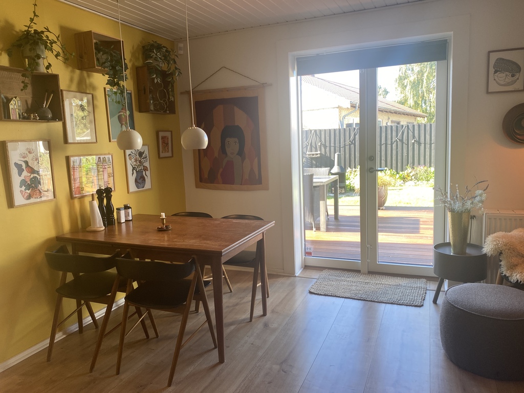 Dining room with door to terrace