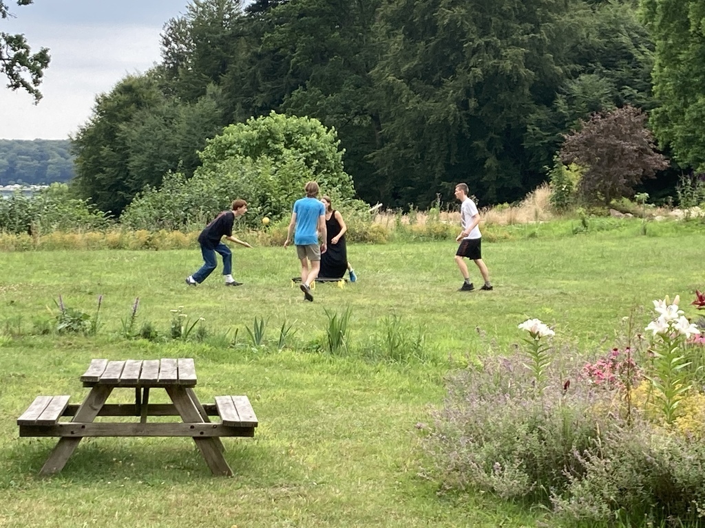 The lawn at the house great for games