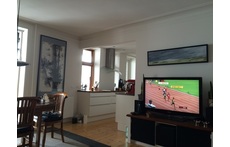 View from couch towards dinning area/ kitchen