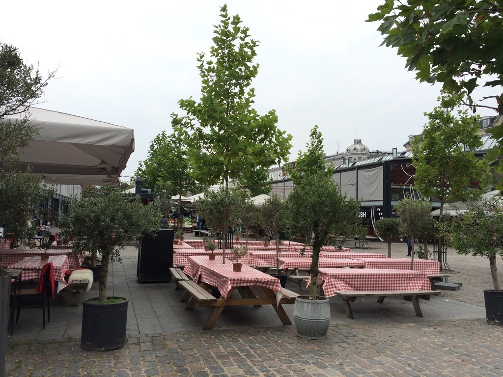 Foodmarket/ Torvehallerne before opening hours on a Sunday