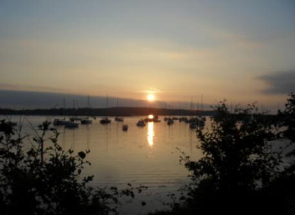 Sunset from hill in the back of the garden